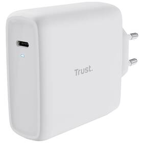 Sieťový adaptér Trust Maxo 100 W USB-C s kabelem USB-C/USB-C, 2 m (25140) biely