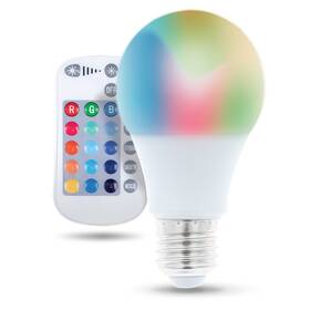 LED žiarovka Forever klasik, E27 RGB 9W s diaľkovým ovládaním (RTV003564)