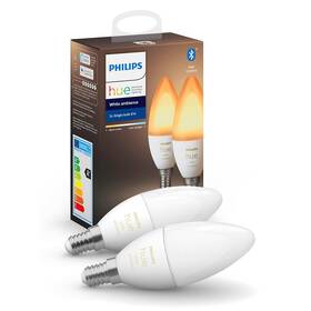 Inteligentná žiarovka Philips Hue Bluetooth, 6W, E14, White Ambiance, 2ks (8719514356733)