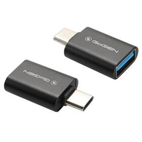 Redukcia GoGEN USB-C (M) / USB-A (F) (USBCUSBA01) čierna