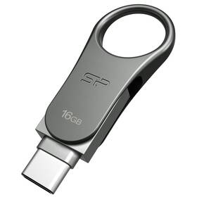 USB flashdisk Silicon Power Mobile C80 16 GB (SP016GBUC3C80V1S) strieborný