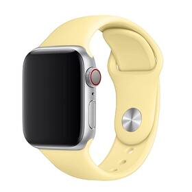 FIXED Silicone Strap na Apple Watch 38/40/41 mm - svetlo žltý