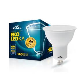LED žiarovka ETA EKO LEDka bodová 4W, GU10, teplá bílá (ETAGU10W4WW01)