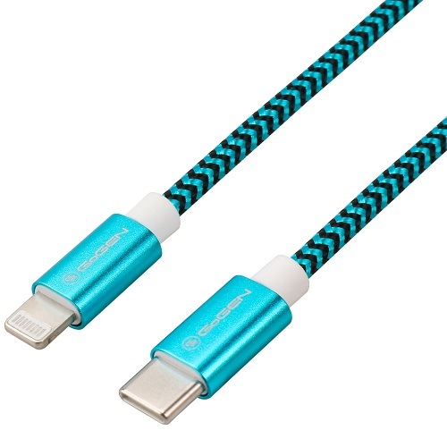 Kábel GoGEN USB-C/Lightning, 1m, modrý
