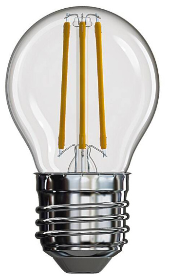 Žiarovka LED EMOS Filament Mini Globe, 3,4 W, E27, teplá biela