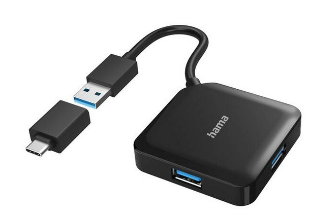 USB, USB-C/4x USB 3.2 Gen 1 (200116) čierny