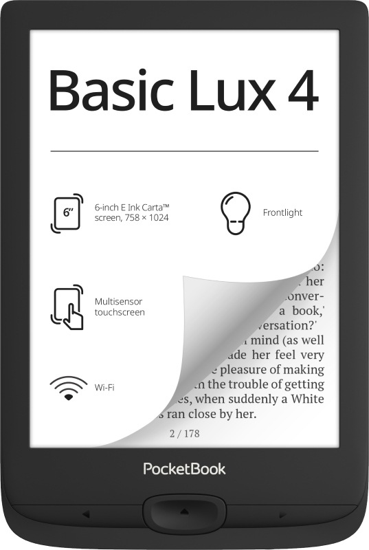 Pocket Book 618 Basic Lux 4, čierna