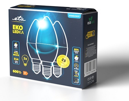 žiarovka ETAC37W7WW3P, LED technológia, úspora