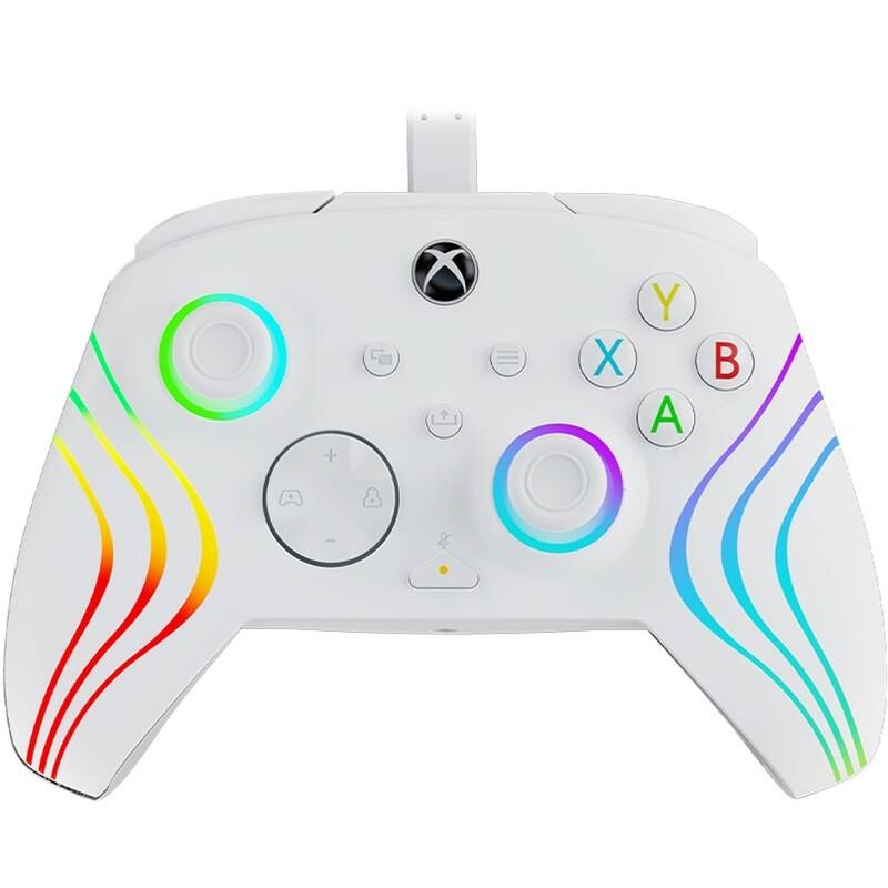 PDP Afterglow Wave RGB Wired Controller pre Xbox Series X|S/Xbox One/PC (049-024-WH), biela