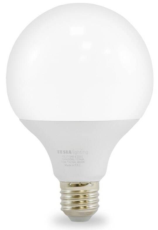 Žiarovka LED Tesla globe G95 E27, 15W, denná biela