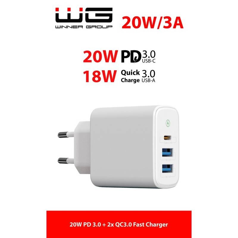 WG 2×USB / 1× USB-C PD 20 W
