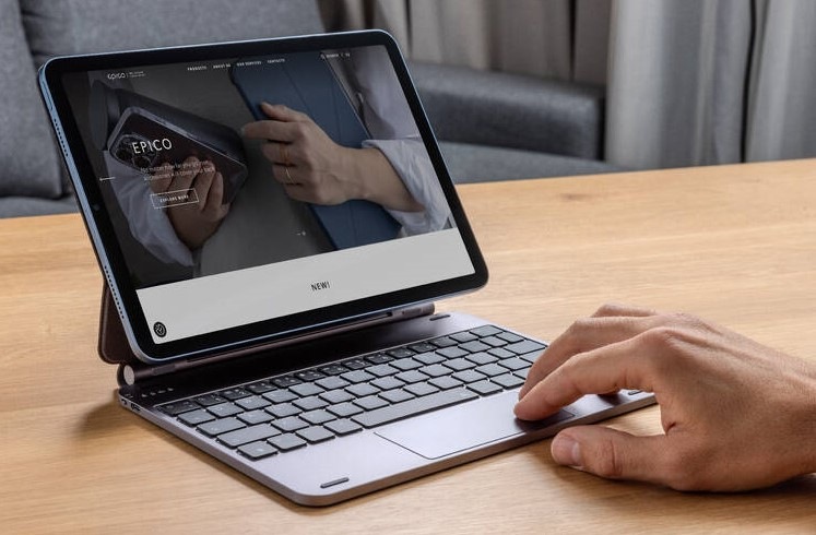 Púzdro na tablet s klávesnicou Epico Aluminium Keyboard pre Apple iPad Pro 12,9