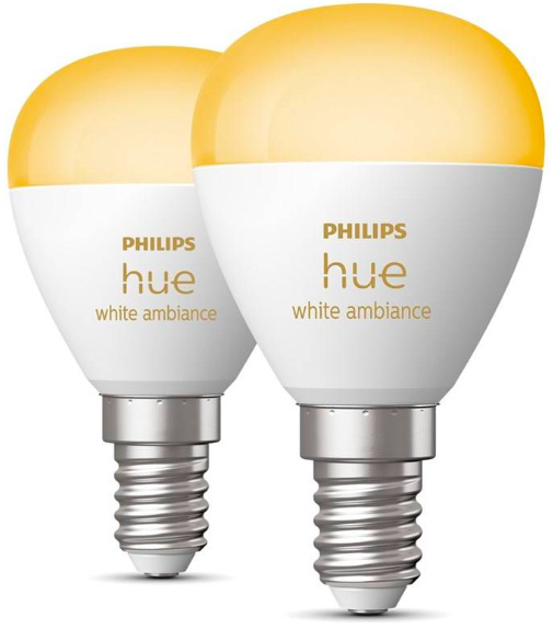 Chytrá žiarovka Philips Hue Bluetooth, 5,1 W, E14, White Ambiance, 2ks