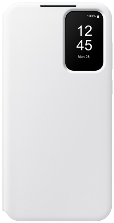 Puzdro na mobil flipové Samsung Smart View na Samsung Galaxy A55 - biele