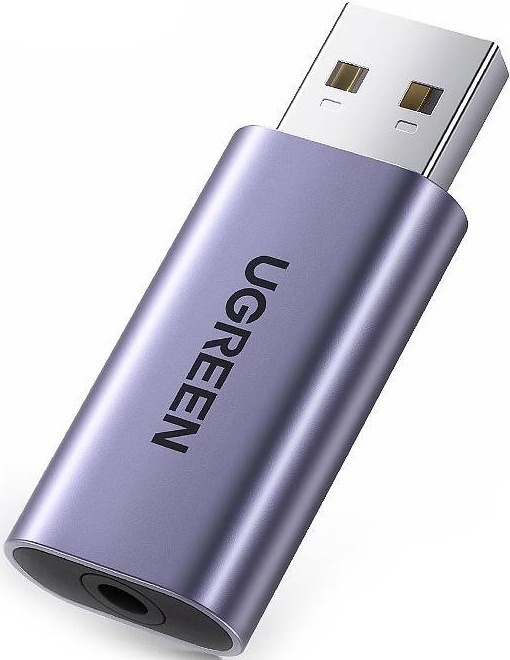 UGREEN USB / 3,5 mm Jack, šedá