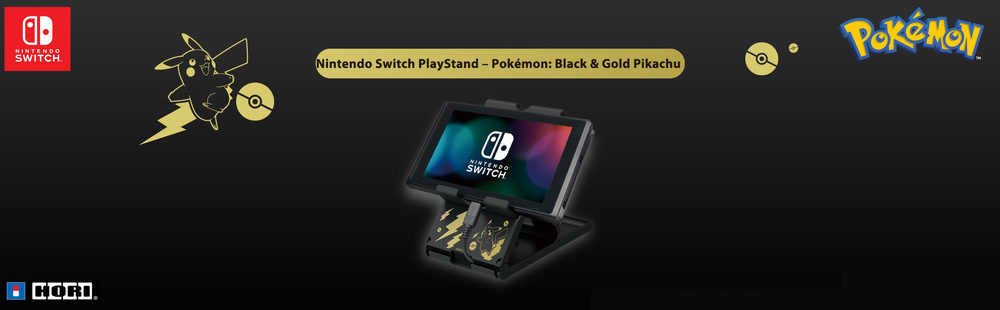 Držiak HORI Compact PlayStand pre Nintendo Switch - Pikachu Black & Gold