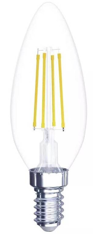 Žiarovka LED EMOS Filament Candle, 6W, E27, teplá biela