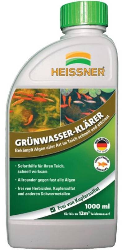 Jazierková chémia Heissner čistič zelenej jazierkovej vody 1000 ml až na 12 m3