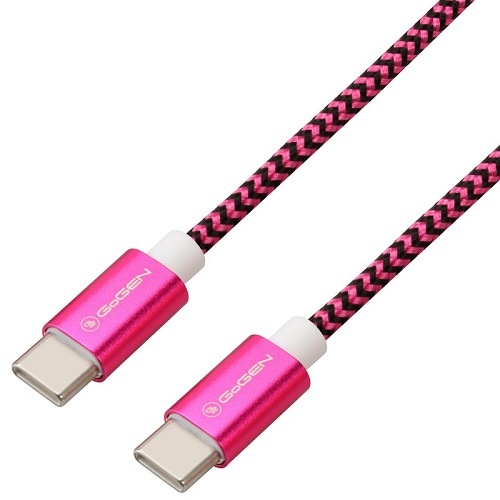 Kábel GoGEN USB-C/USB-C, fialový
