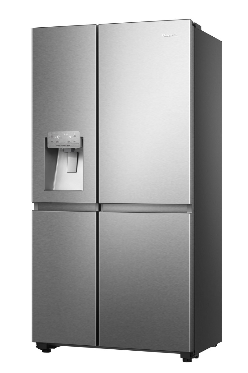 Americká chladnička s mrazničkou Hisense RS818N4TIC, sivá