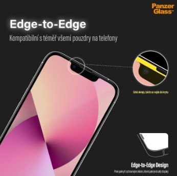 PanzerGlass Edge-to-Edge Antibacterial na Apple iPhone 12/12 Pro, čierna