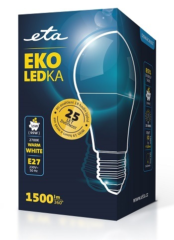 žiarovka ETAA60W15WW01 LED