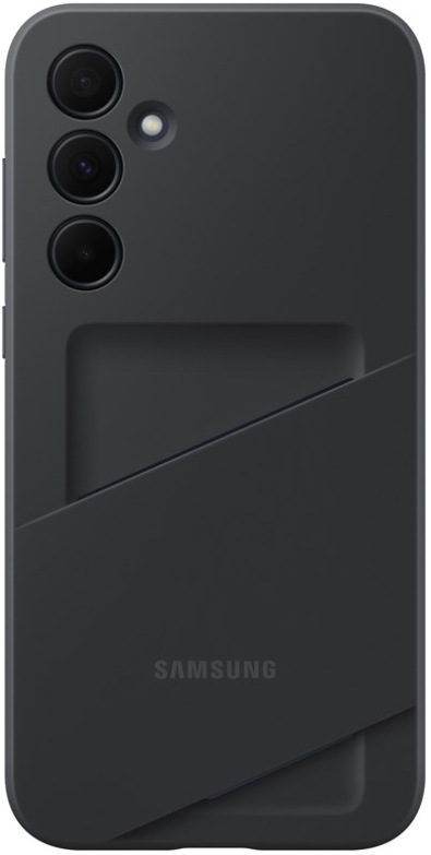 Kryt na mobil Samsung Galaxy A35 s vreckom na kartu - čierny