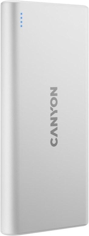 Powerbank Canyon 10000 mAh, Micro USBUSB-C bílá (CNE-CPB1006W)