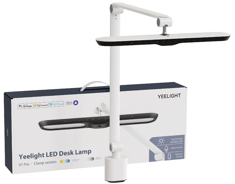 Stolná LED lampička Yeelight Desk Lamp V1 Pro (verzia so svorkou) - biela