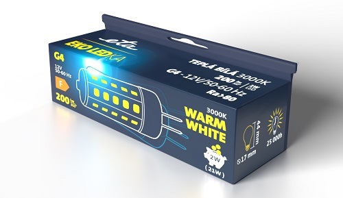 žiarovka ETAG4W2WW01 LED, úspora