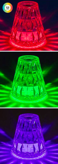 Stolná LED lampička Rabalux Siggy 76004 - priehľadná
