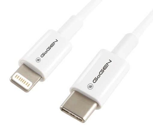 Kábel GoGEN USB-C/Lightning, biela