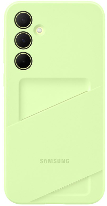 Kryt na mobil Samsung Galaxy A35 s vreckom na kartu - zelený