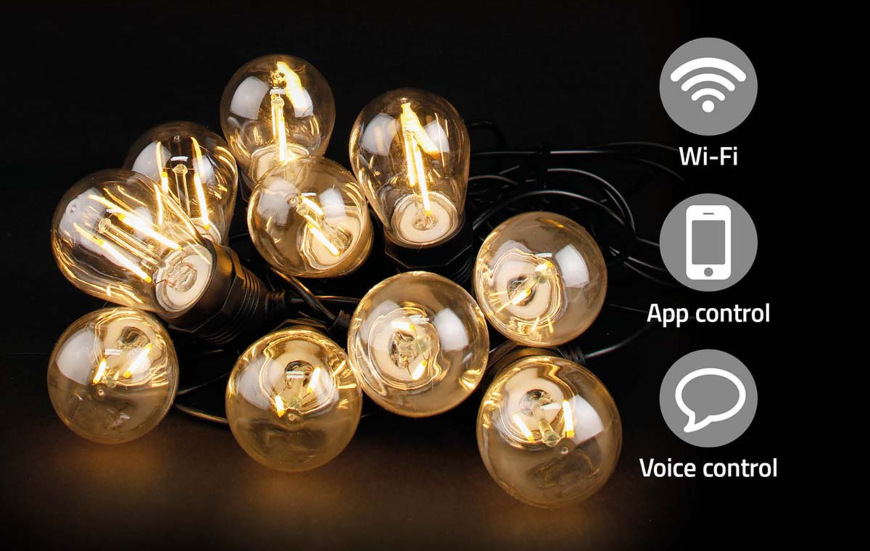 Nedis SmartLife LED Wi-Fi, 10 LED, 9 m, teplá biela (WIFILP01F10)
