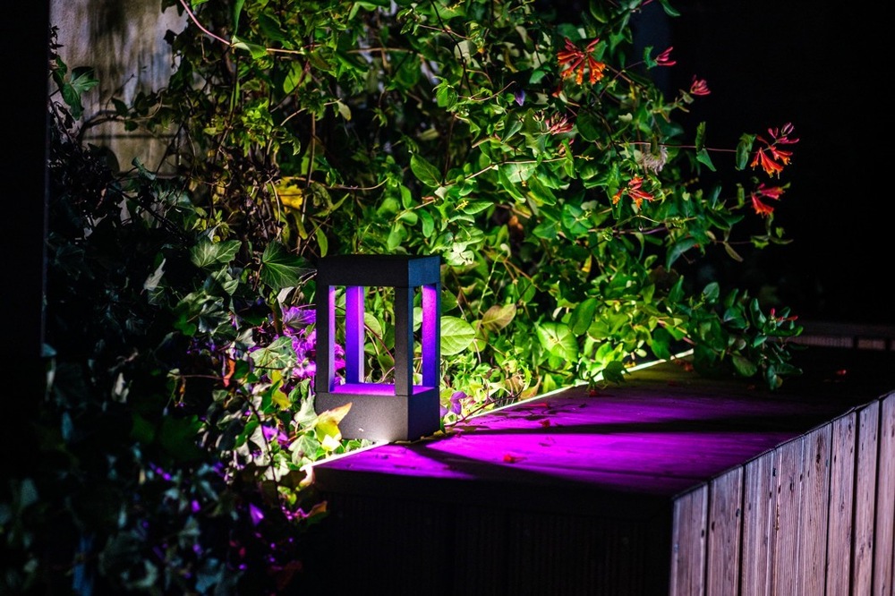 Vonkajšie svietidlo IMMAX NEO LITE CUBE SMART LED záhradná lampa 10W, RGB+CCT, Wi-Fi, BT, IP67, TUYA