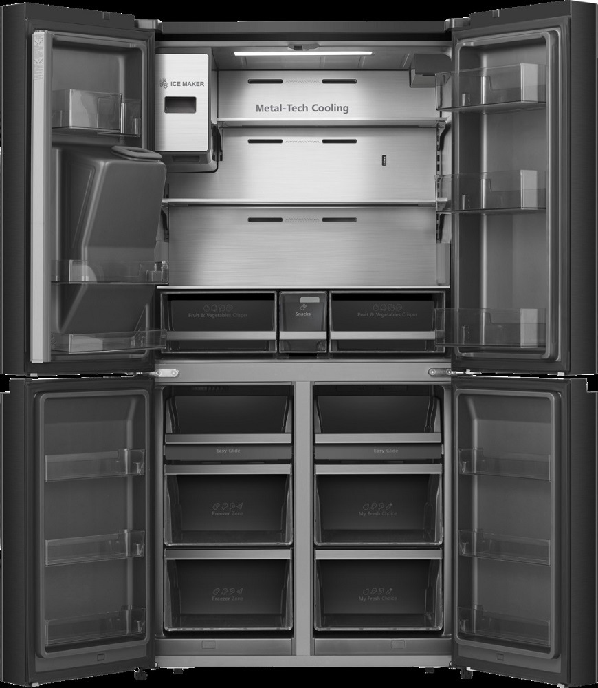 Americká chladnička Hisense RQ760N4IFE, čierna, Invertorový kompresor