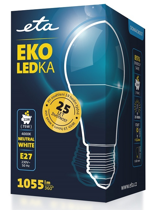 žiarovka ETAA60W11NW01 LED