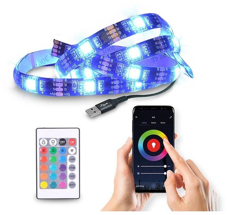 LED pásek Solight WIFI smart RGB pásek pro TV, 4x50cm, USB (WM58)