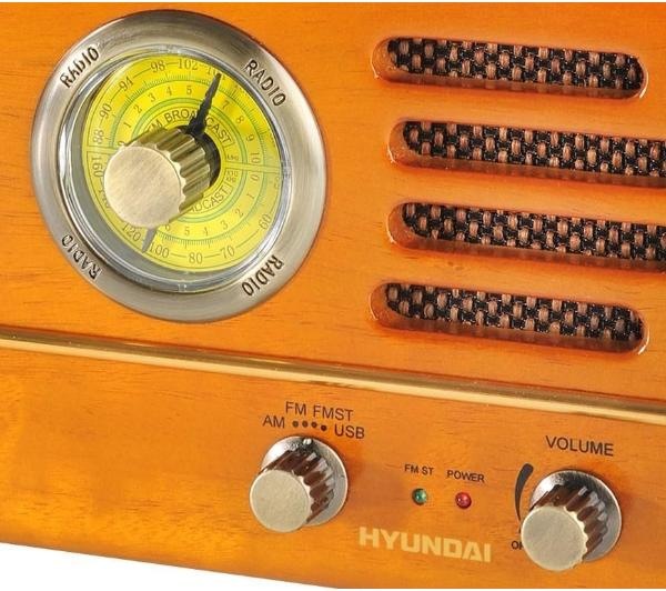 Radiopřijímač Hyundai Retro RA 302, dub