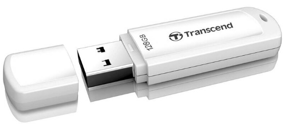 Flash USB Transcend JetFlash 730 128 GB USB 3.1 Gen 1 - biely