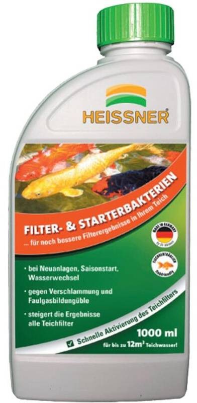 Jazierková chémia Heissner filtračné a štartovacie baktérie 1000 ml až do 12 m3