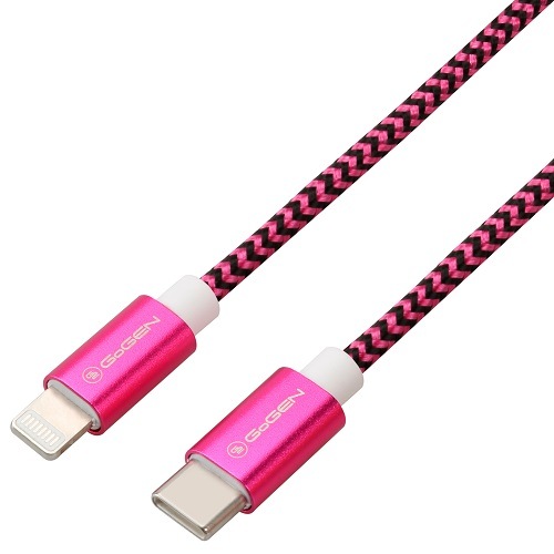 Kábel GoGEN USB-C/Lightning, 1m, fialová